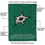 dallas stars brick grid green quilt blanket best selling