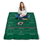 dallas stars handdrawn stripes green quilt blanket best selling
