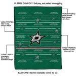 dallas stars handdrawn stripes green quilt blanket best selling