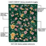 dallas stars hibiscus foliage green quilt blanket best selling