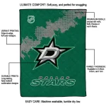 dallas stars nhl shield green quilt blanket best selling