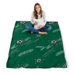 dallas stars sketch lines green quilt blanket best selling