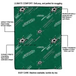 dallas stars sketch lines green quilt blanket best selling