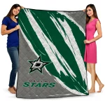 dallas stars stroke art green white quilt blanket best selling