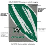 dallas stars stroke art green white quilt blanket best selling