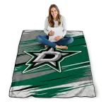 dallas stars wild lines green white quilt blanket best selling