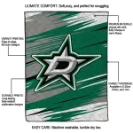 dallas stars wild lines green white quilt blanket best selling