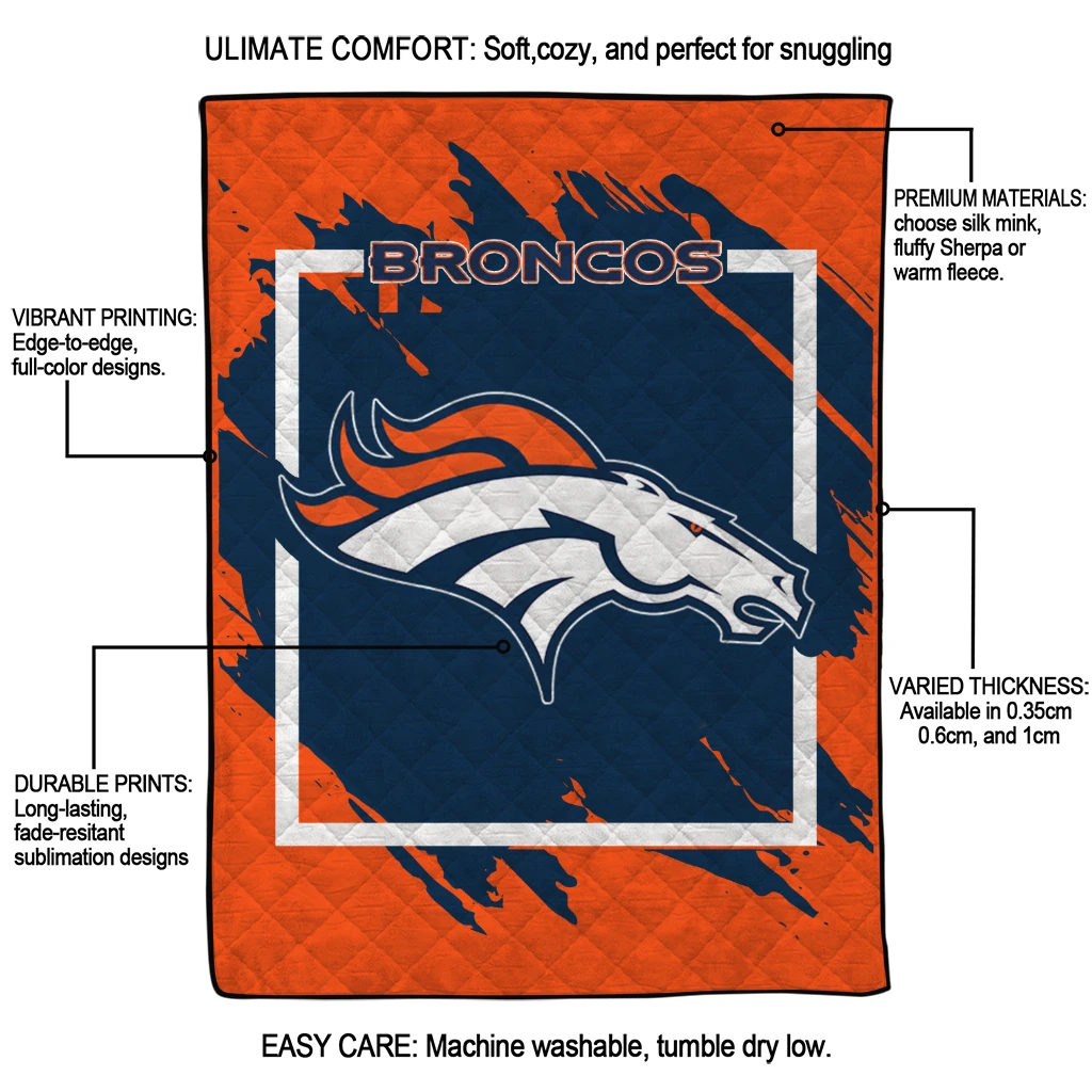 denver broncos block border orange quilt blanket latest model denver broncos block border orange quilt blanket latest model