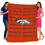 denver broncos bold red orange quilt blanket best selling