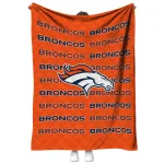 denver broncos bold red orange quilt blanket best selling