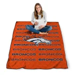 denver broncos bold red orange quilt blanket best selling