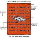 denver broncos bold red orange quilt blanket best selling