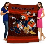 denver broncos disney football orange quilt blanket best selling