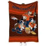 denver broncos disney football orange quilt blanket best selling