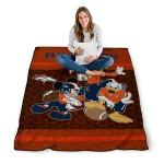 denver broncos disney football orange quilt blanket best selling