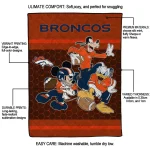denver broncos disney football orange quilt blanket best selling