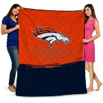 denver broncos dot illusion orange quilt blanket best selling