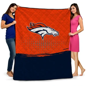 denver broncos dot illusion orange quilt blanket best selling