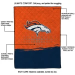 denver broncos dot illusion orange quilt blanket best selling