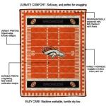 denver broncos mickey player orange quilt blanket best selling
