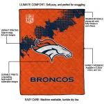 denver broncos shield badge orange quilt blanket best selling