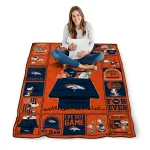denver broncos snoopy love orange quilt blanket best selling