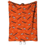 denver broncos solid classic orange quilt blanket best selling