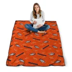 denver broncos solid classic orange quilt blanket best selling