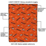 denver broncos solid classic orange quilt blanket best selling