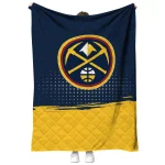 denver nuggets dot illusion blue quilt blanket best selling