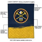 denver nuggets dot illusion blue quilt blanket best selling