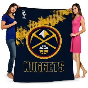 denver nuggets nba grunge blue quilt blanket best selling