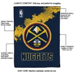 denver nuggets nba grunge blue quilt blanket best selling