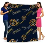 denver nuggets sketch lines blue quilt blanket best selling
