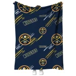 denver nuggets sketch lines blue quilt blanket best selling