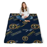 denver nuggets sketch lines blue quilt blanket best selling