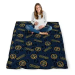 denver nuggets solid classic blue quilt blanket best selling