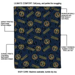 denver nuggets solid classic blue quilt blanket best selling