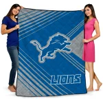 detroit lions arrow layers blue quilt blanket best selling