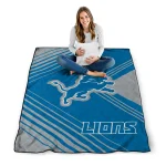 detroit lions arrow layers blue quilt blanket best selling