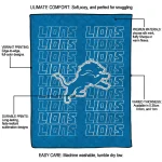 detroit lions bold red blue quilt blanket best selling