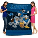 Detroit Lions Disney Football Blue Quilt Blanket 1 detroit lions disney football blue quilt blanket best selling