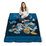 detroit lions disney football blue quilt blanket best selling
