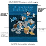 detroit lions disney football blue quilt blanket best selling