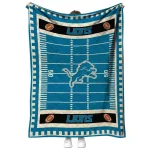 detroit lions mickey player blue quilt blanket best selling