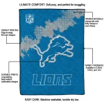 detroit lions shield badge blue quilt blanket best selling