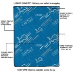 detroit lions sketch lines blue quilt blanket best selling