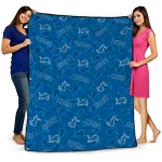 detroit lions solid classic blue quilt blanket best selling