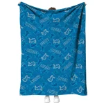detroit lions solid classic blue quilt blanket best selling
