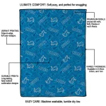 detroit lions solid classic blue quilt blanket best selling